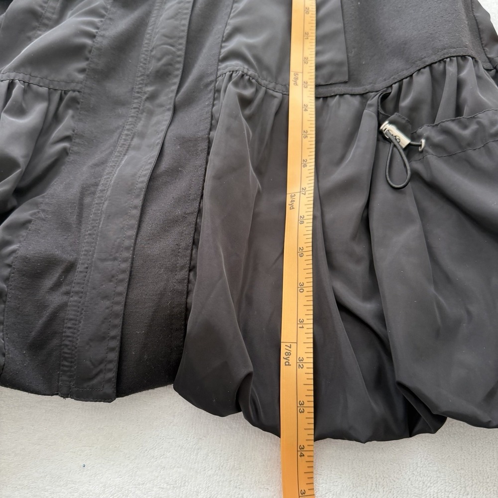 Ubu Coat Artsy Jacket Large Black Bubble Hem Packable Travel Chic Whimsy Unique‎ - Picture 8 of 10